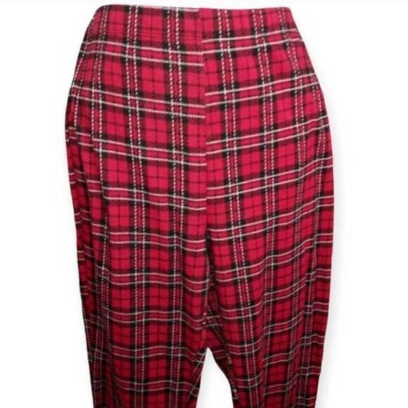 FOREVER 21 RED PLAID PANTS SZ.M EUC. - Picture 4 of 6